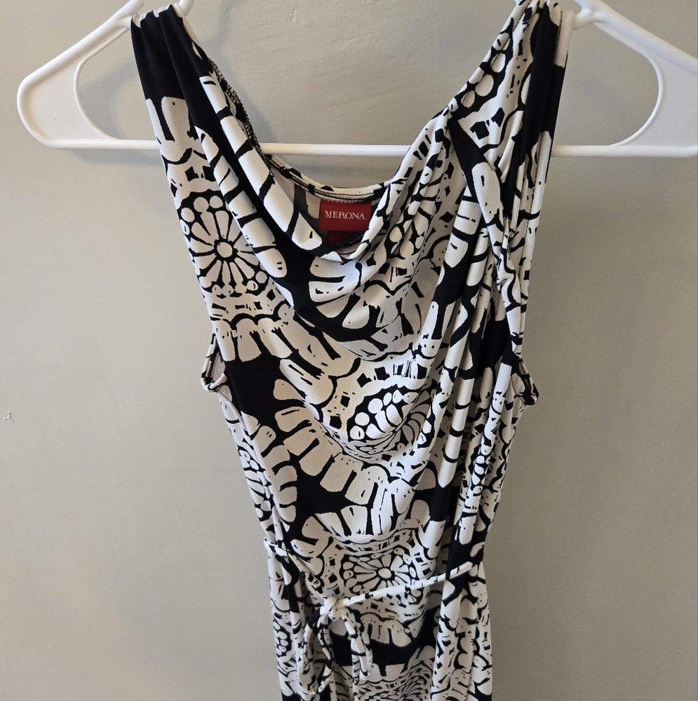 Merona Black and White Midi Dress